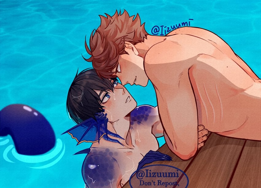 kageyama tobio and oikawa tooru (haikyuu!!) drawn by iizuumi