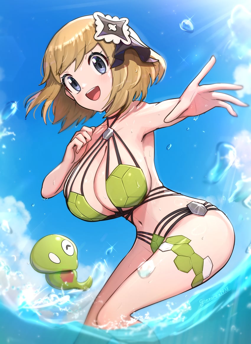 serena, zygarde, and zygarde core (pokemon and 1 more) drawn by gonzarez