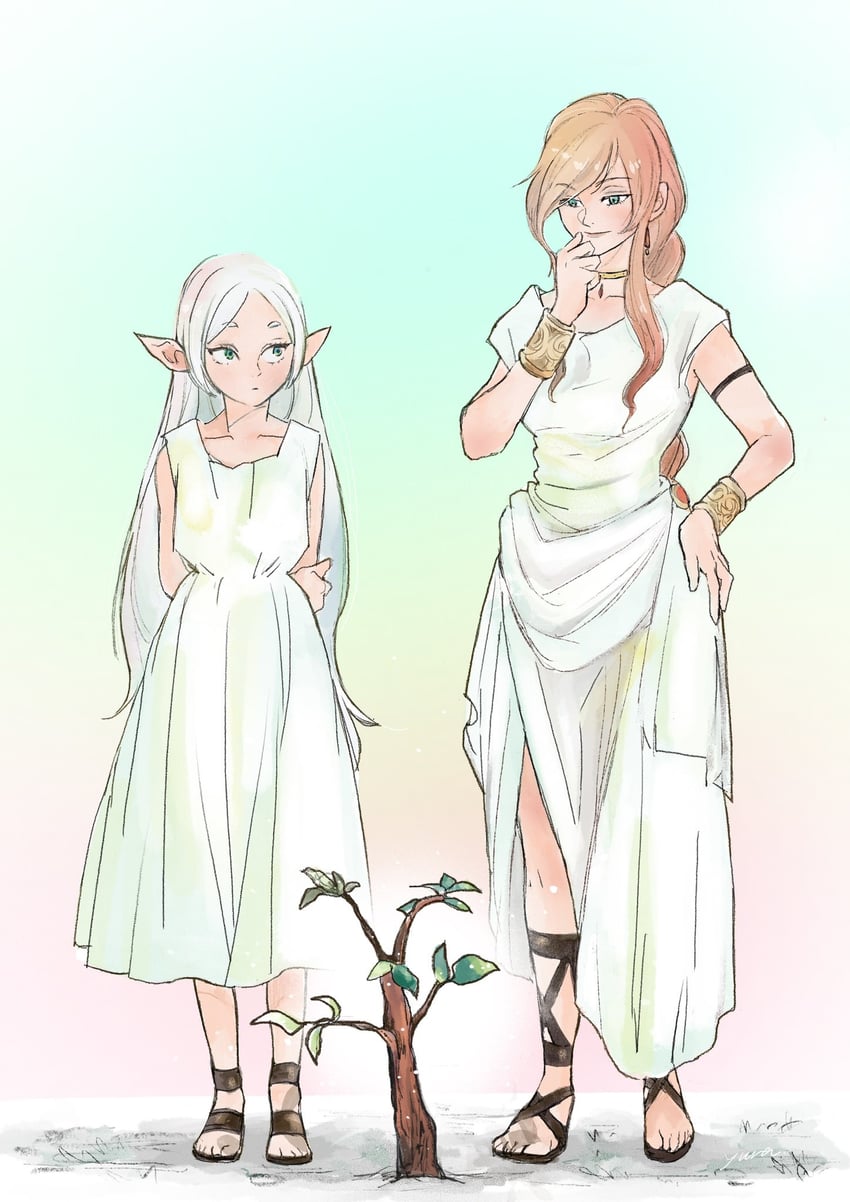 frieren and flamme (sousou no frieren) drawn by yura0210_1017