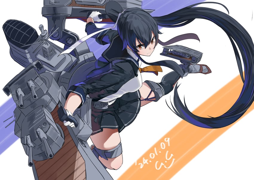 yahagi and yahagi kai ni (kantai collection) drawn by gegesan