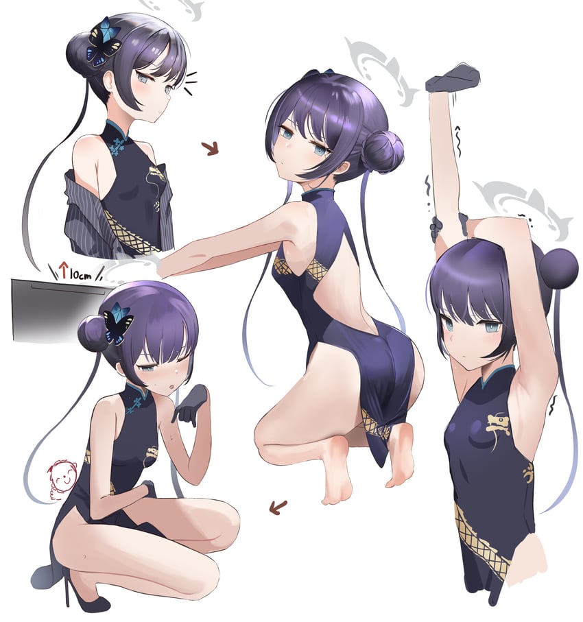 sensei, doodle sensei, and kisaki (blue archive) drawn by iino_(isnyong)