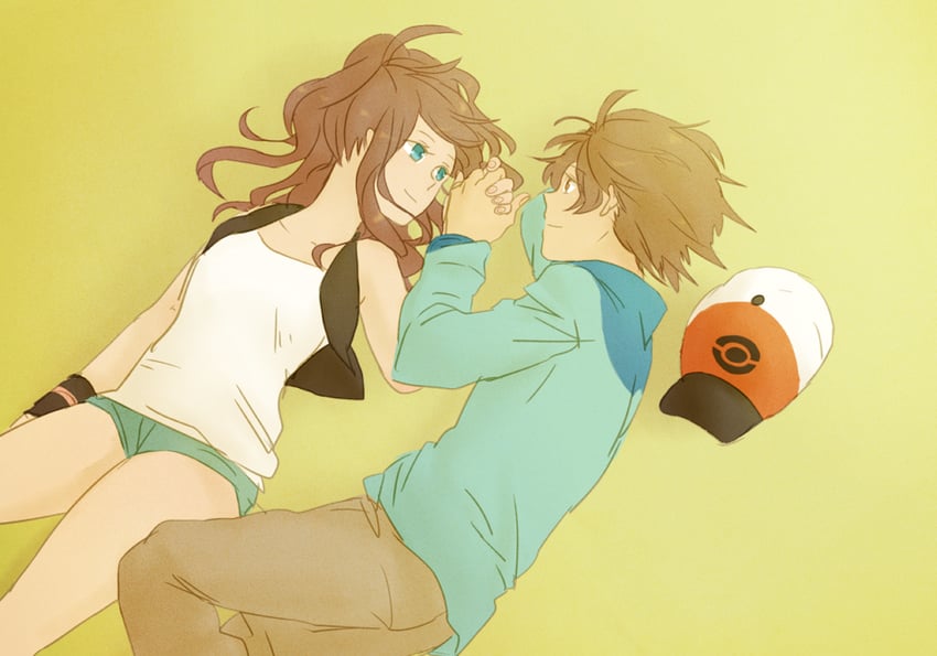 hilda and hilbert (pokemon and 1 more) drawn by a-k-g