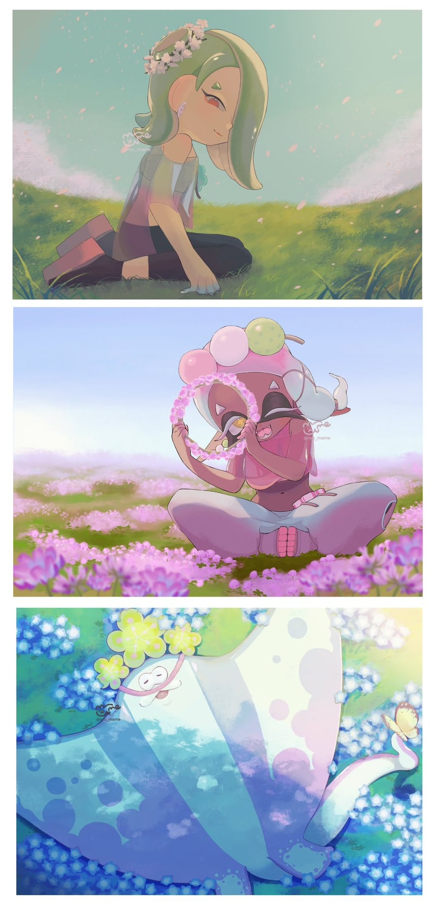 shiver, frye, and big man (splatoon and 1 more) drawn by nyu_mame