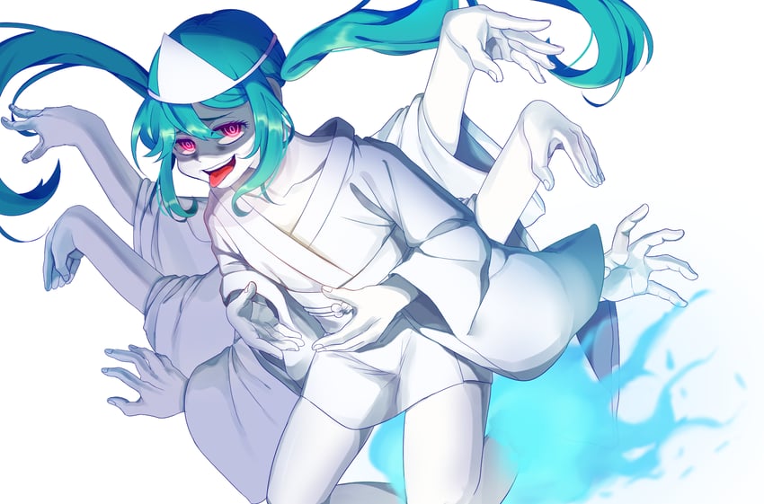 hatsune miku (vocaloid and 1 more) drawn by tentecomai