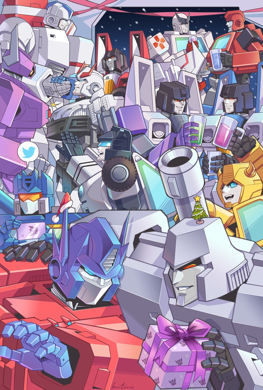 optimus prime, megatron, starscream, soundwave, bumblebee, and 8 more (transformers and 1 more) drawn by lantana0_0