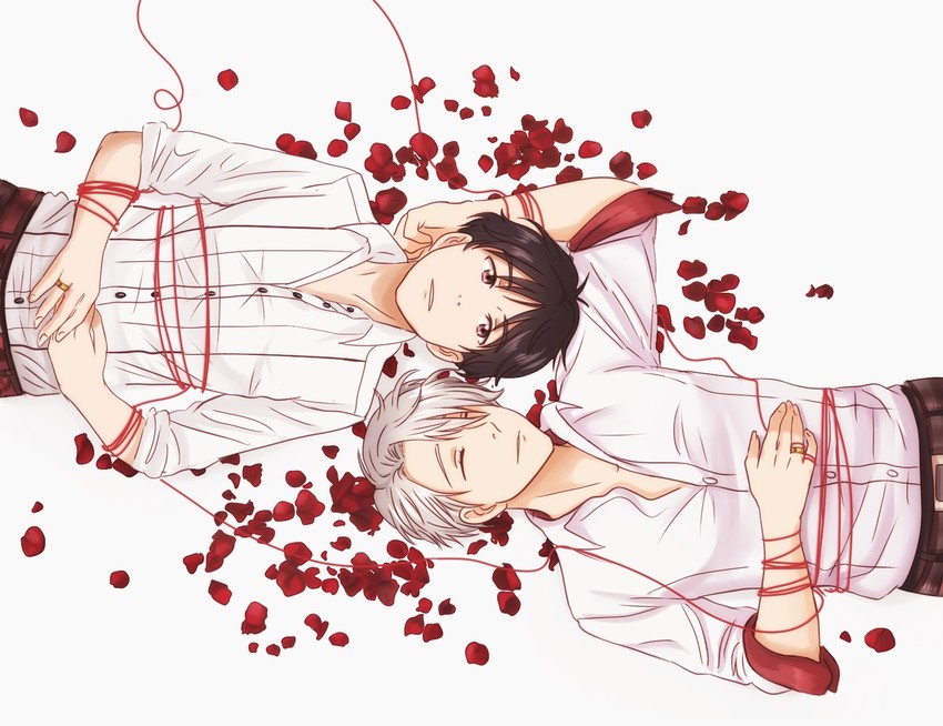 katsuki yuuri and viktor nikiforov (yuri!!! on ice) drawn by cubisticking