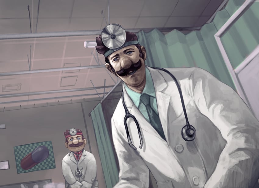 mario, luigi, dr. mario, and dr. luigi (mario and 3 more) drawn by sakkan