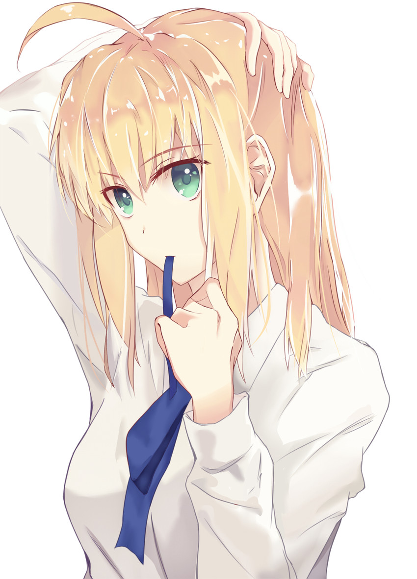 artoria pendragon and saber (fate and 1 more) drawn by yami_(konekoten)