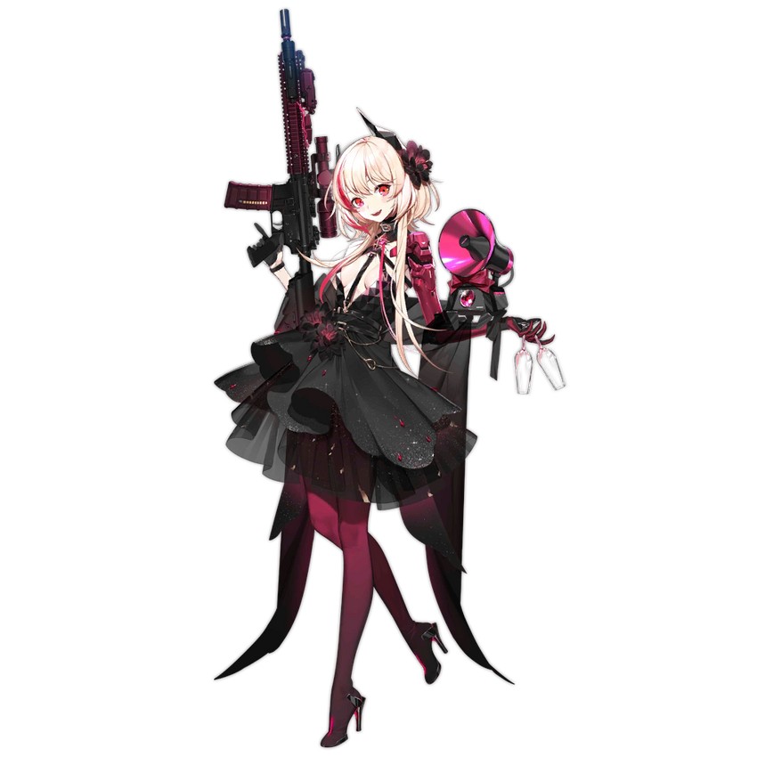 dinergate, banana, and m4 sopmod ii (girls' frontline) drawn by bahao_diqiu