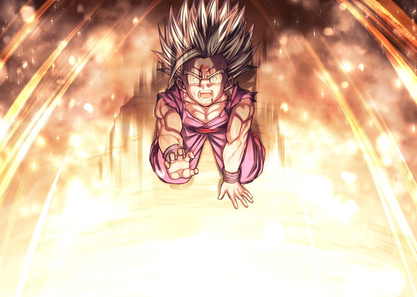 son gohan (dragon ball and 1 more) drawn by mattari_illust