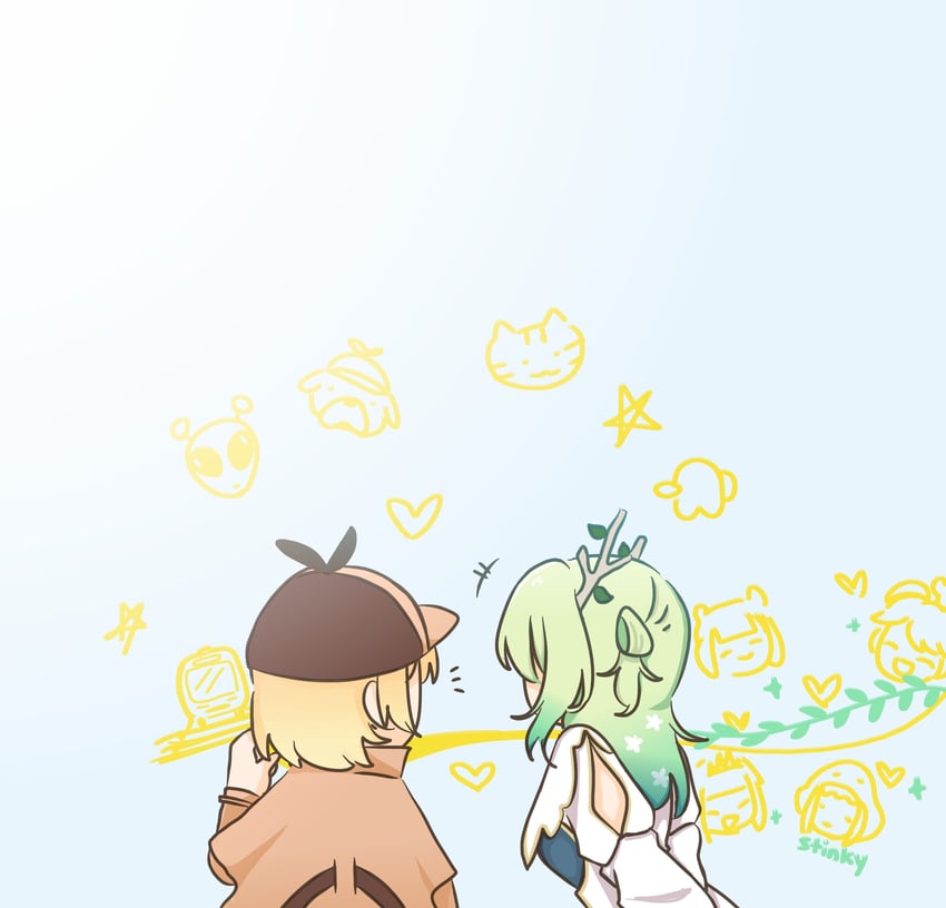 gawr gura, mori calliope, ninomae ina'nis, takanashi kiara, watson amelia, and 3 more (hololive and 1 more) drawn by nagi_nyaaa