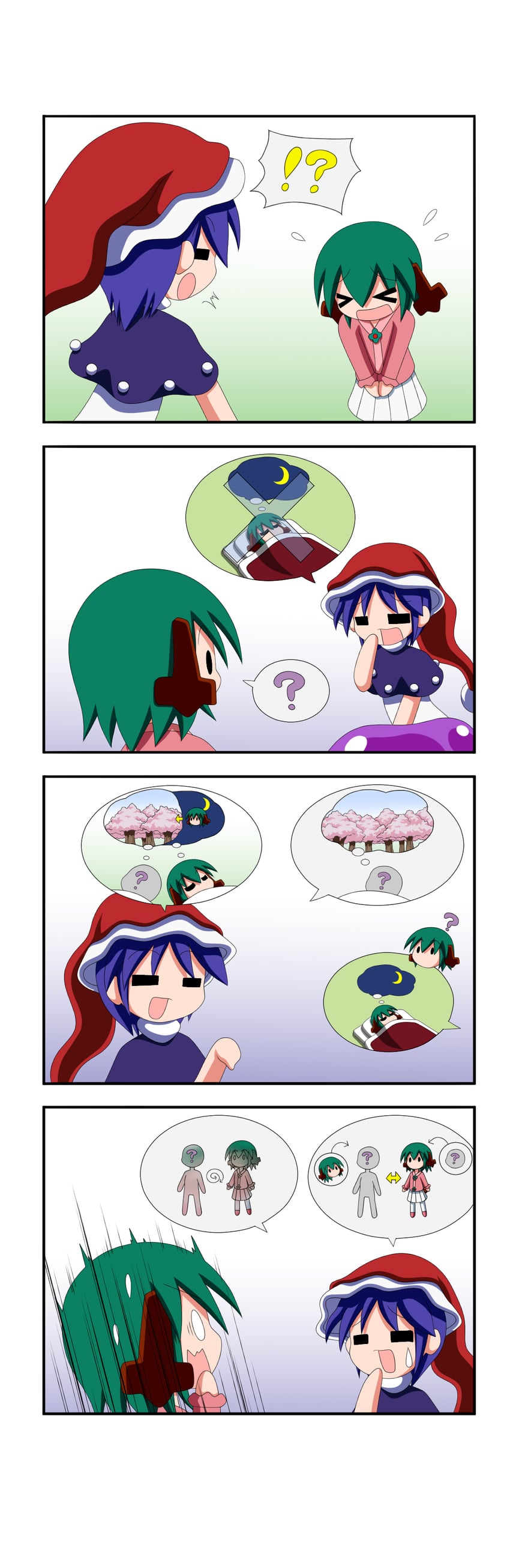 kasodani kyouko and doremy sweet (touhou) drawn by rakugaki-biyori