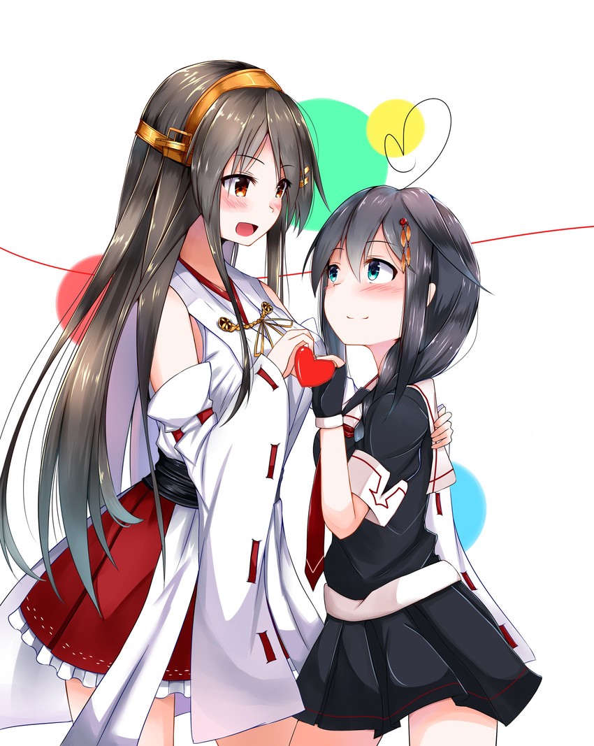 shigure, shigure kai ni, haruna, and haruna kai ni (kantai collection) drawn by namikawa_kuroha