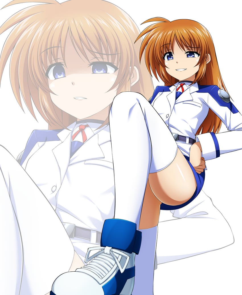 takamachi nanoha (lyrical nanoha and 1 more) drawn by oshimaru026