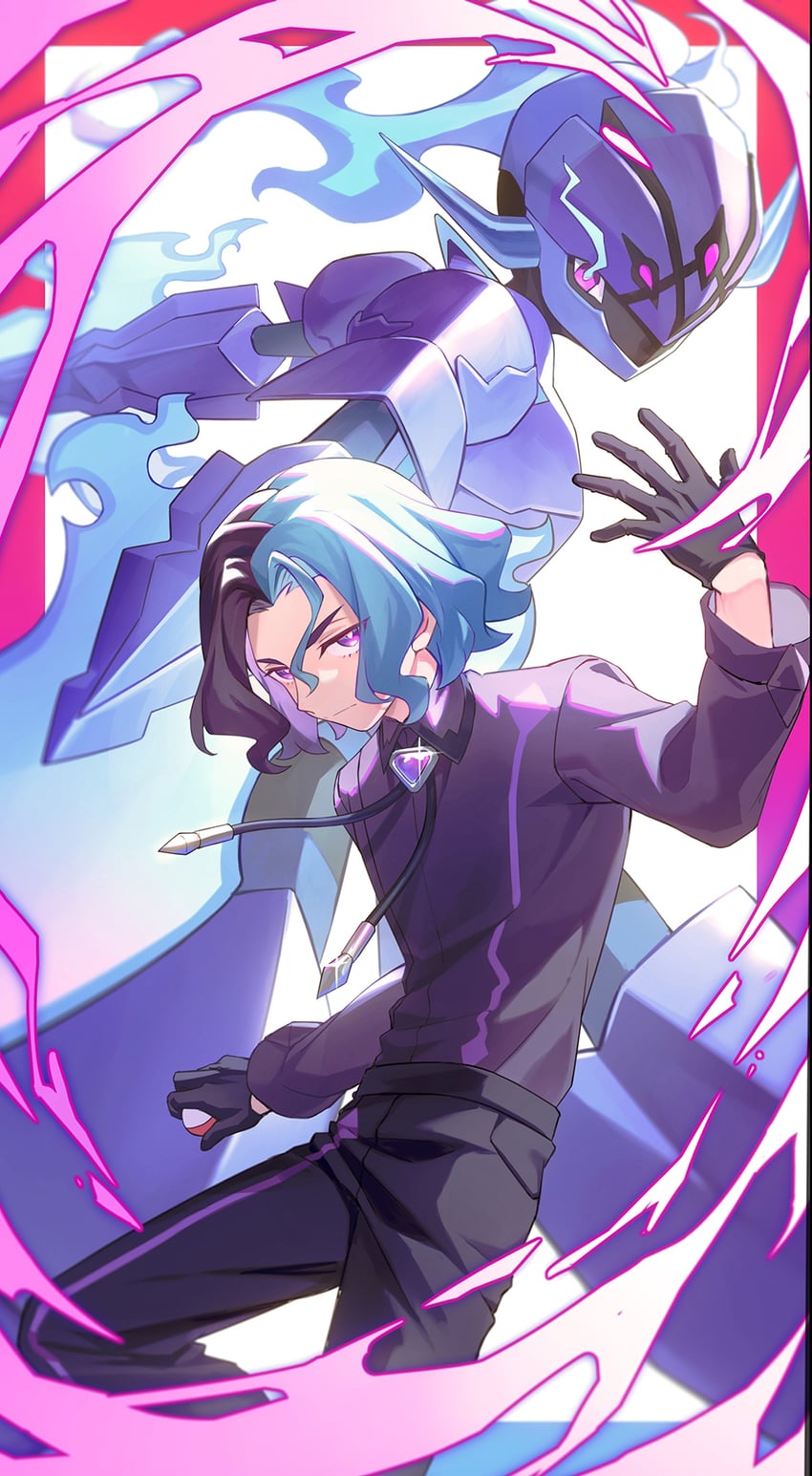ceruledge and amethio (pokemon and 1 more) drawn by shiromi_(shiromikk)