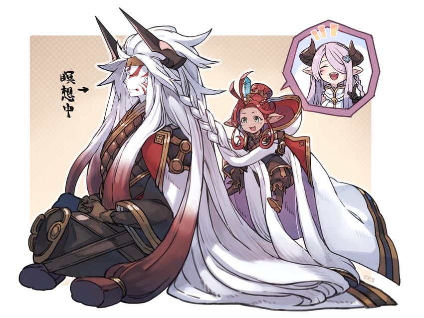 narmaya, fif, and eahta (granblue fantasy) drawn by gb_cestus