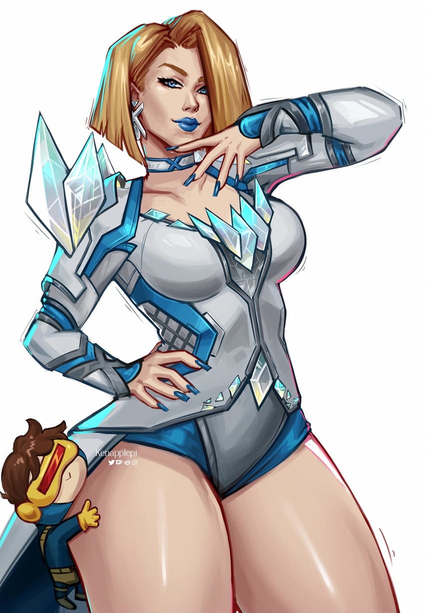 emma frost and cyclops (marvel and 2 more) drawn by kenapplepi