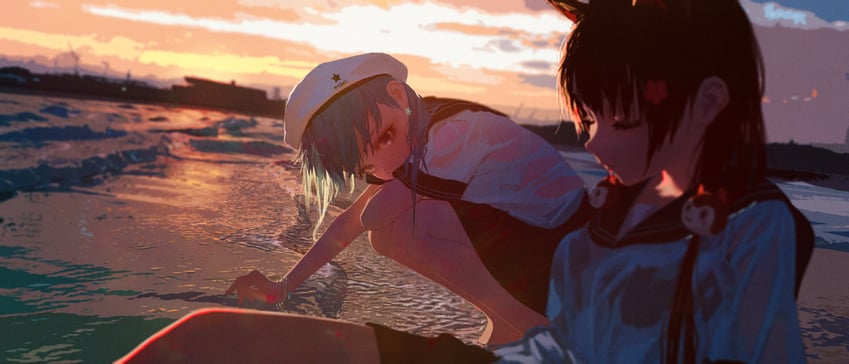 hoshimachi suisei and inui toko (hololive and 1 more) drawn by tacshojosora