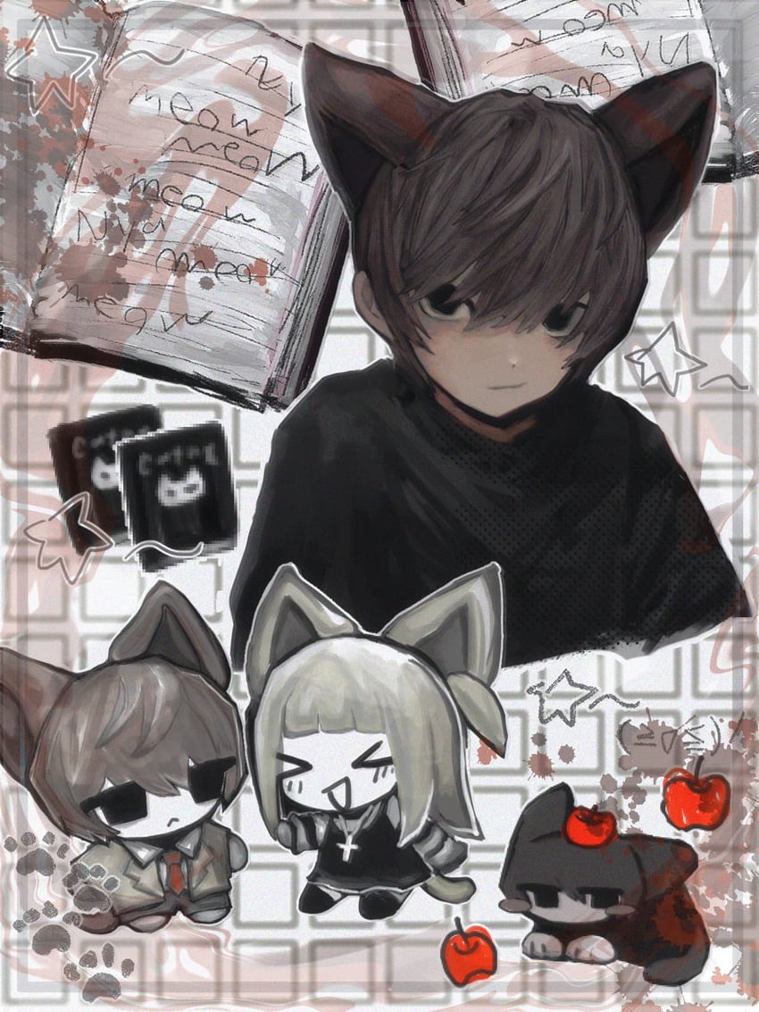 yagami light and amane misa (death note) drawn by kinutaku