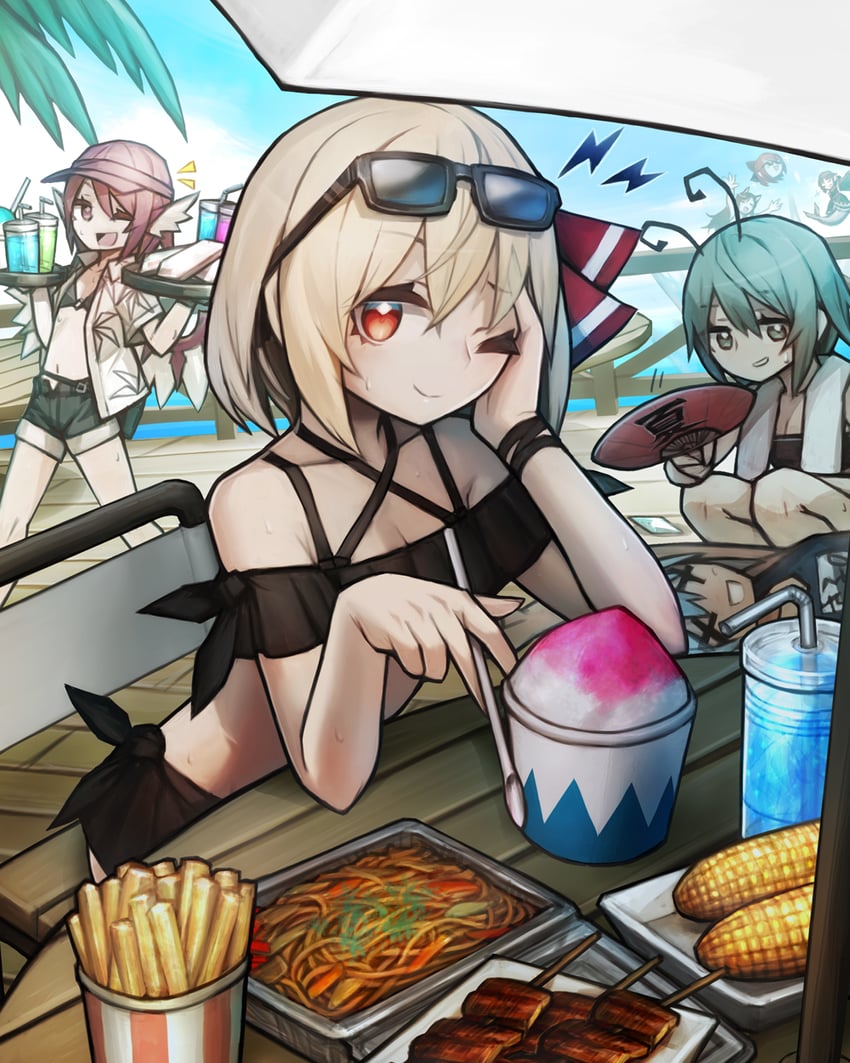 cirno, rumia, mystia lorelei, wriggle nightbug, imaizumi kagerou, and 2 more (touhou) drawn by spark621
