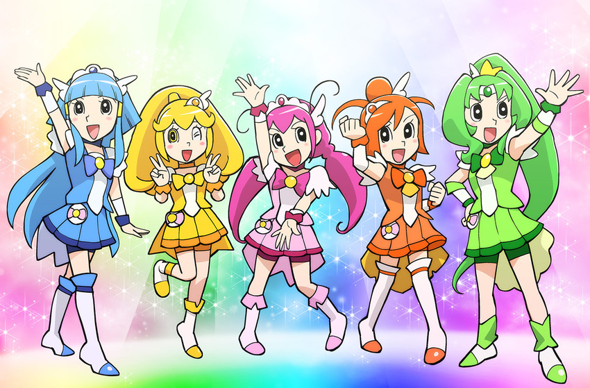 midorikawa nao, kise yayoi, aoki reika, hino akane, hoshizora miyuki, and 5 more (precure and 1 more) drawn by ueyama_michirou
