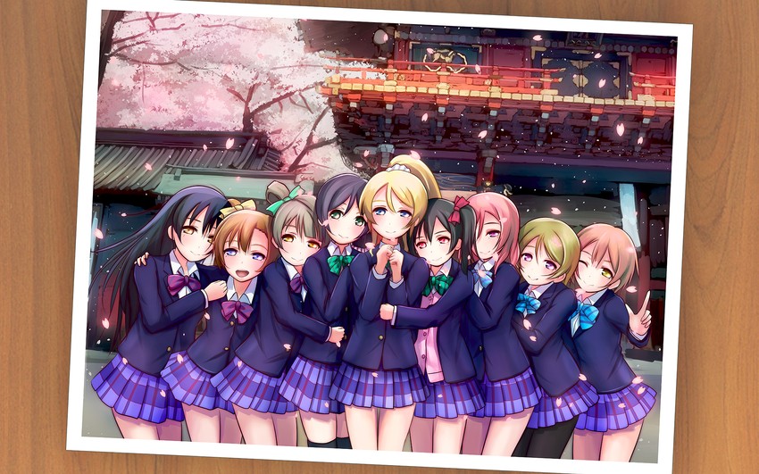 nishikino maki, tojo nozomi, sonoda umi, yazawa nico, ayase eli, and 4 more (love live! and 1 more) drawn by ame-kan