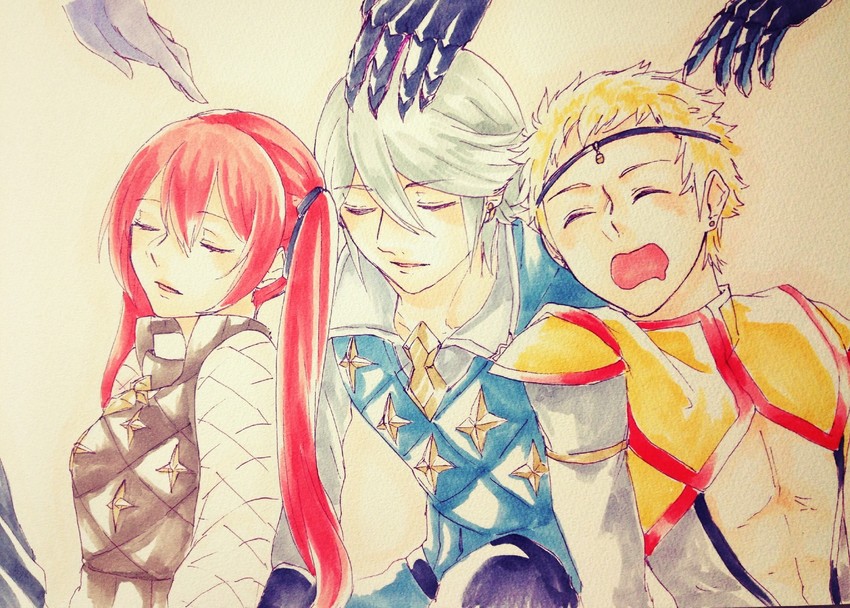 selena, laslow, and odin (fire emblem and 1 more) drawn by skyoung
