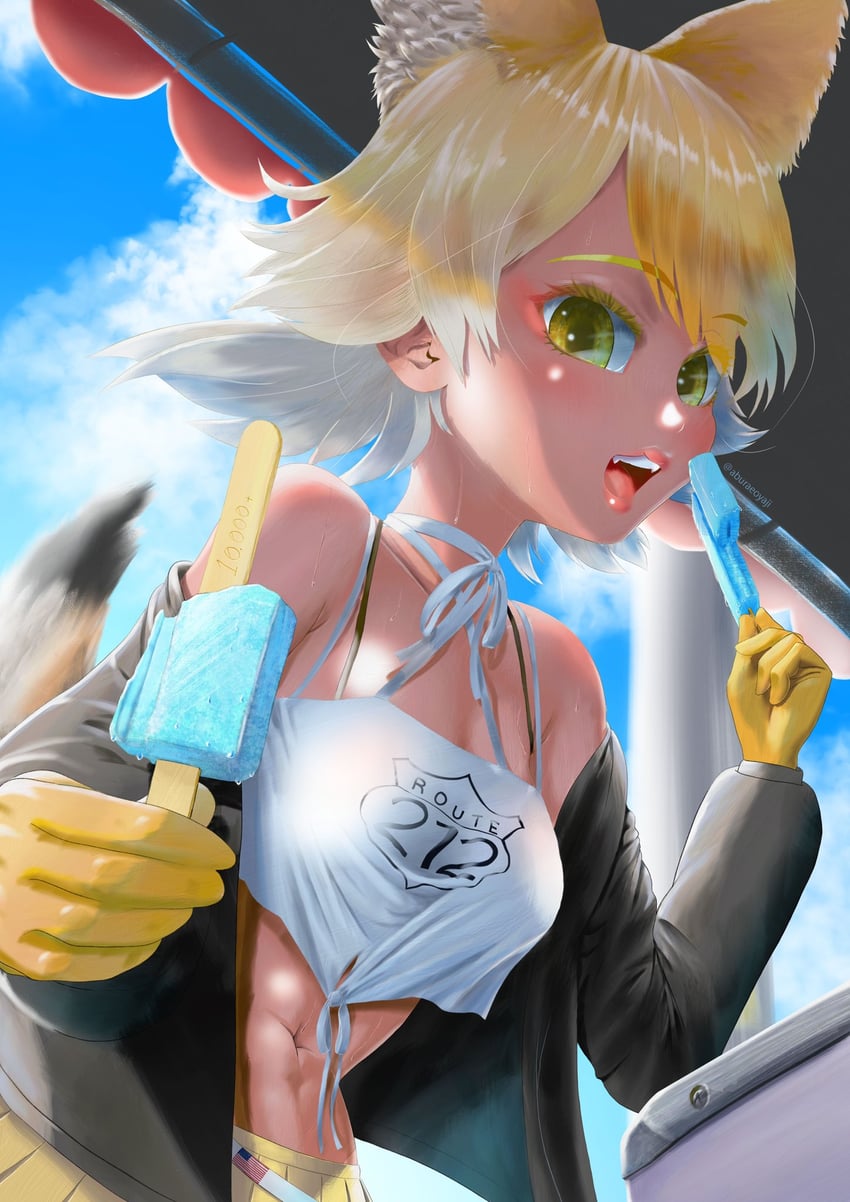 coyote (kemono friends and 1 more) drawn by aburaeoyaji