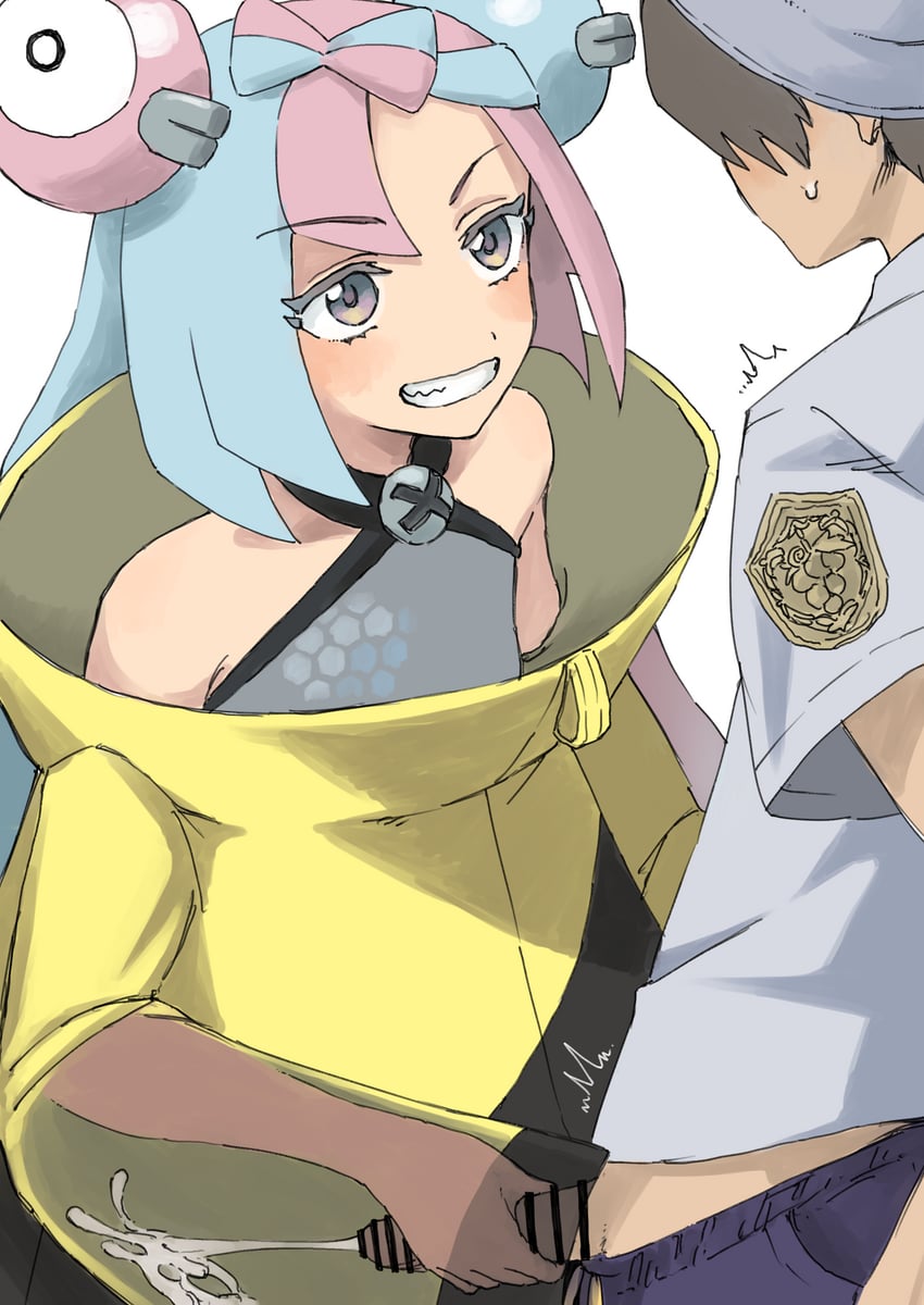 iono and florian (pokemon and 1 more) drawn by raimaru