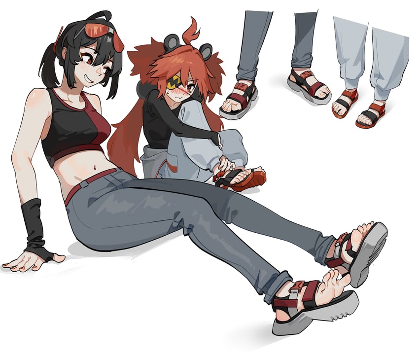 grace howard and koleda belobog (zenless zone zero) drawn by er_ling_balu