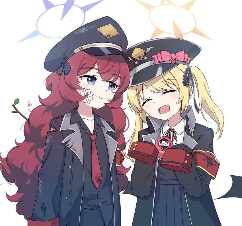 ibuki, iroha, and peroro (blue archive) drawn by humichika