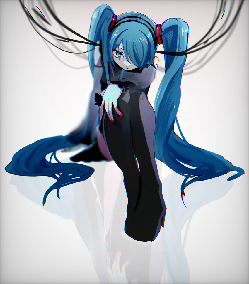 hatsune miku (vocaloid and 1 more) drawn by azu_(azukagamine)