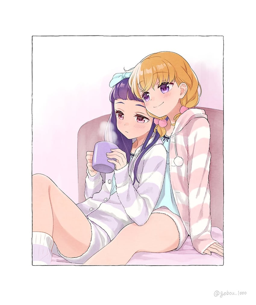 asahina mirai and izayoi liko (precure and 1 more) drawn by gobou_1000