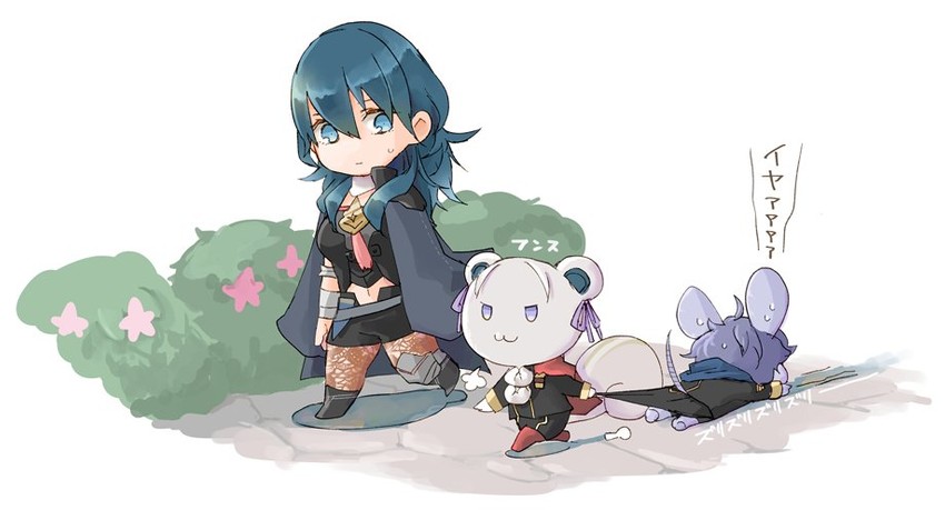 female byleth, edelgard von hresvelg, and bernadetta von varley (fire emblem and 1 more) drawn by robaco