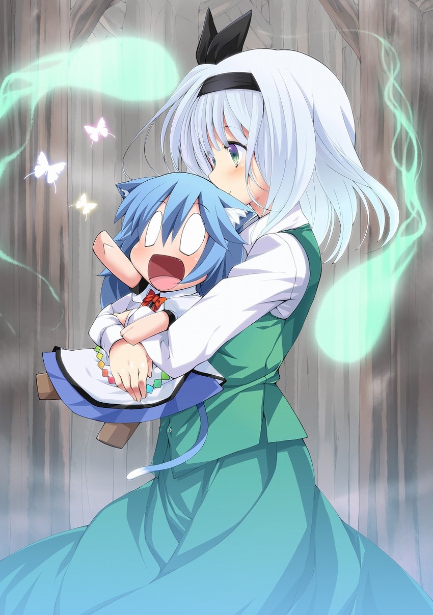 konpaku youmu and hinanawi tenshi (touhou) drawn by nigo_(aozoragarou)