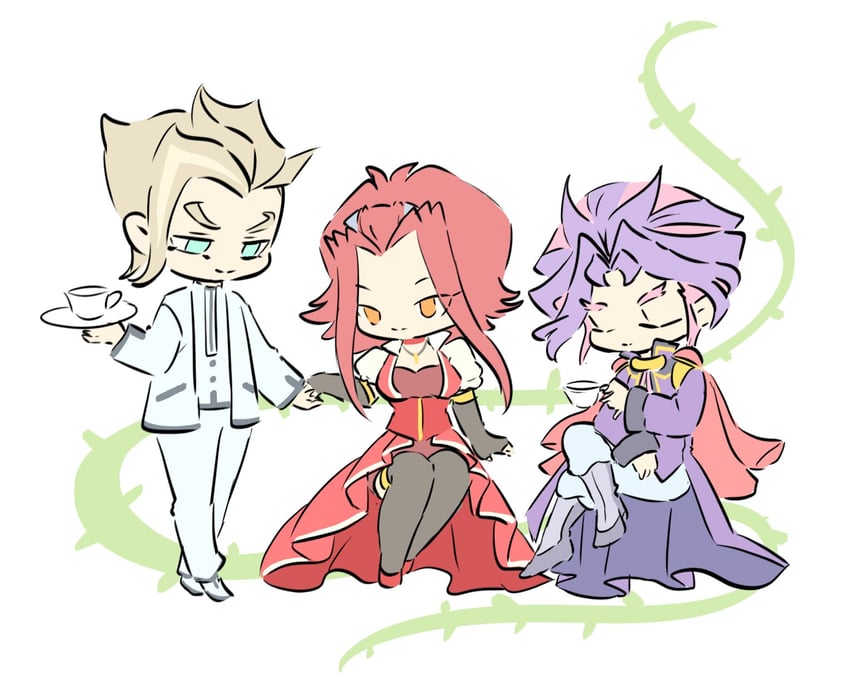 izayoi aki, joeri, and spectre (yu-gi-oh! and 2 more) drawn by zackpyo