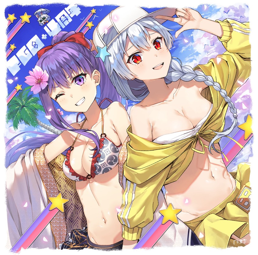 bb, tomoe gozen, and fou (fate and 1 more) drawn by tsukino_(nakajimaseiki)
