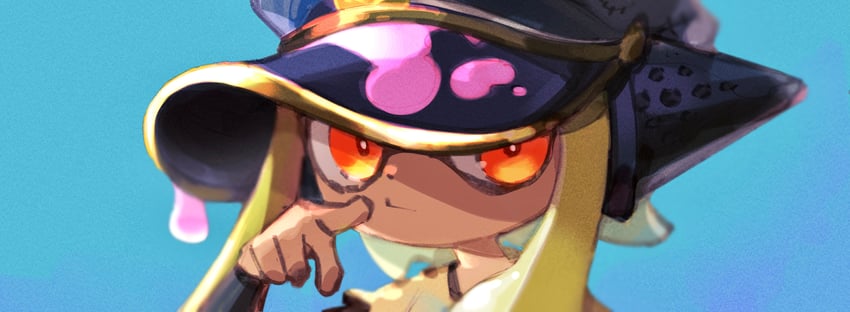 inkling player character, inkling girl, agent 3, and captain 3 (splatoon and 1 more) drawn by inari1369
