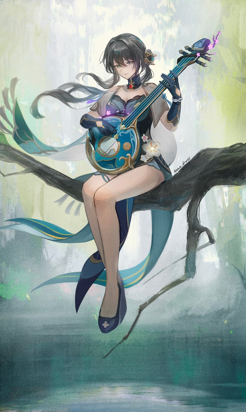 ruan mei (honkai and 1 more) drawn by anna_(drw01)