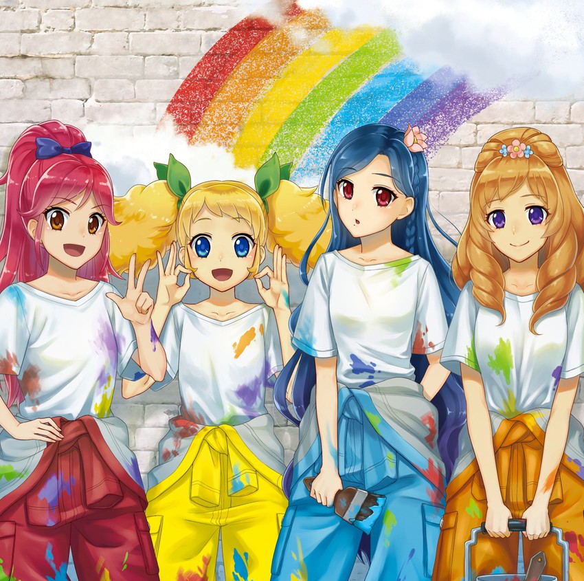 saegusa kii, otoshiro seira, kazesawa sora, and himesato maria (aikatsu!) drawn by raito_(latek)