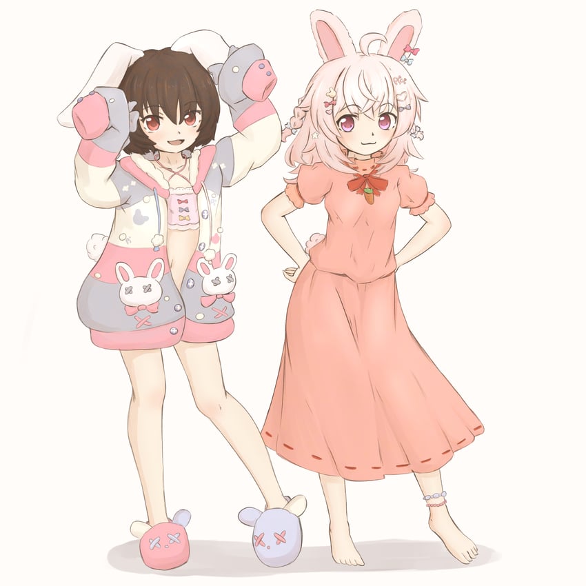 inaba tewi and pipkin pippa (touhou and 1 more) drawn by kokowoch