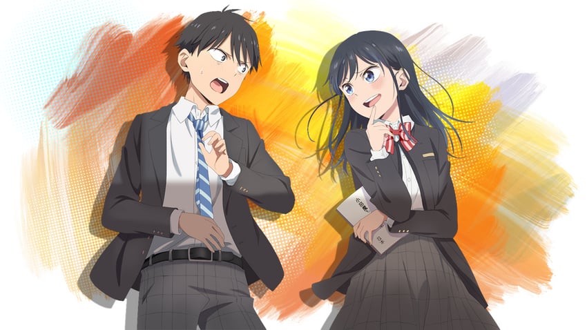 nanakura rin and kitahama eiji (giji harem) drawn by kuro_kotek