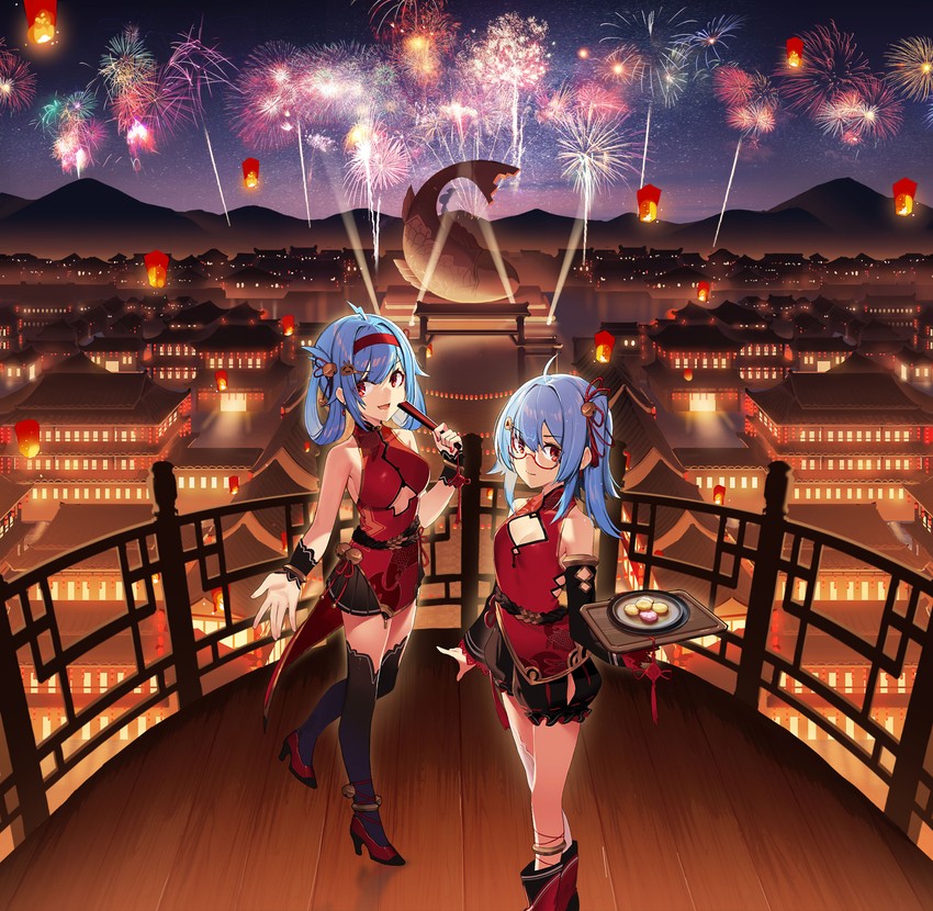 bili girl 33 and bili girl 22 (bilibili) drawn by kexue