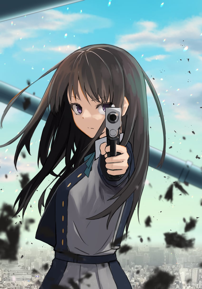 inoue takina (lycoris recoil) drawn by aki_shiki