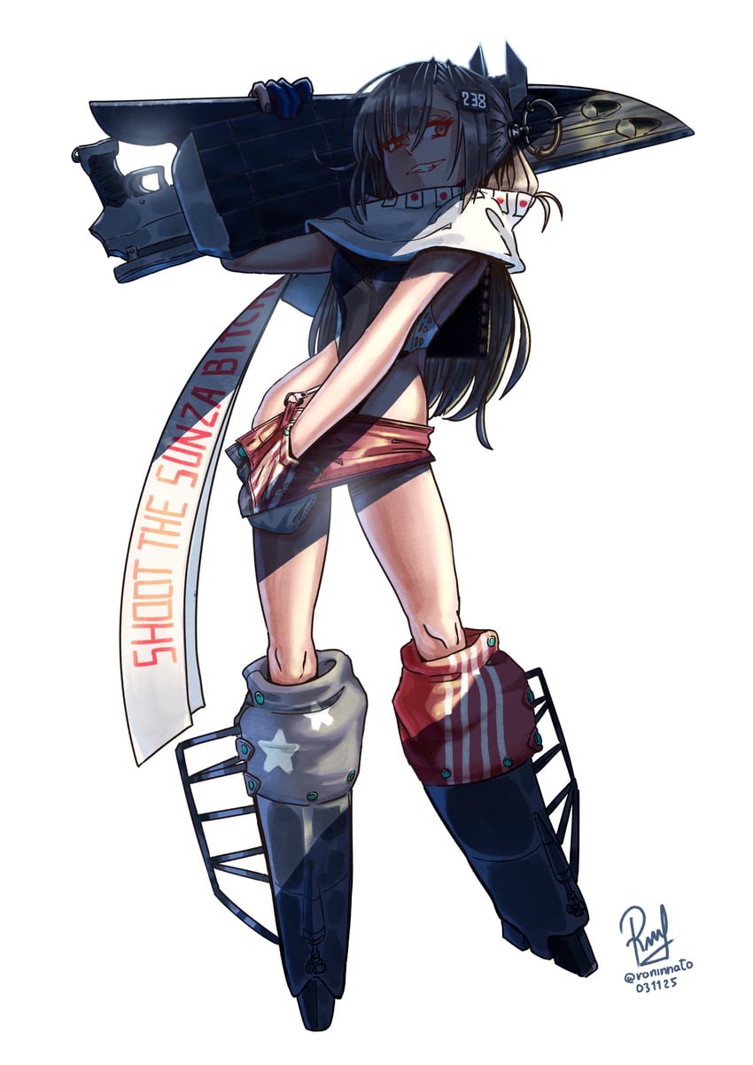 wahoo and wahoo kai (kantai collection) drawn by ron_(pixiv83091338)