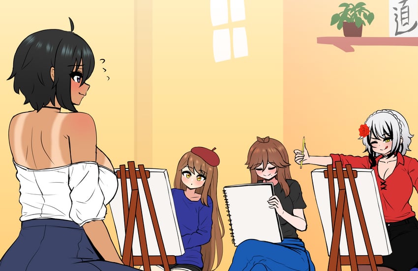 rezu, himiko, tisha tsuu, and dassa lotta (original) drawn by the_only_shoe