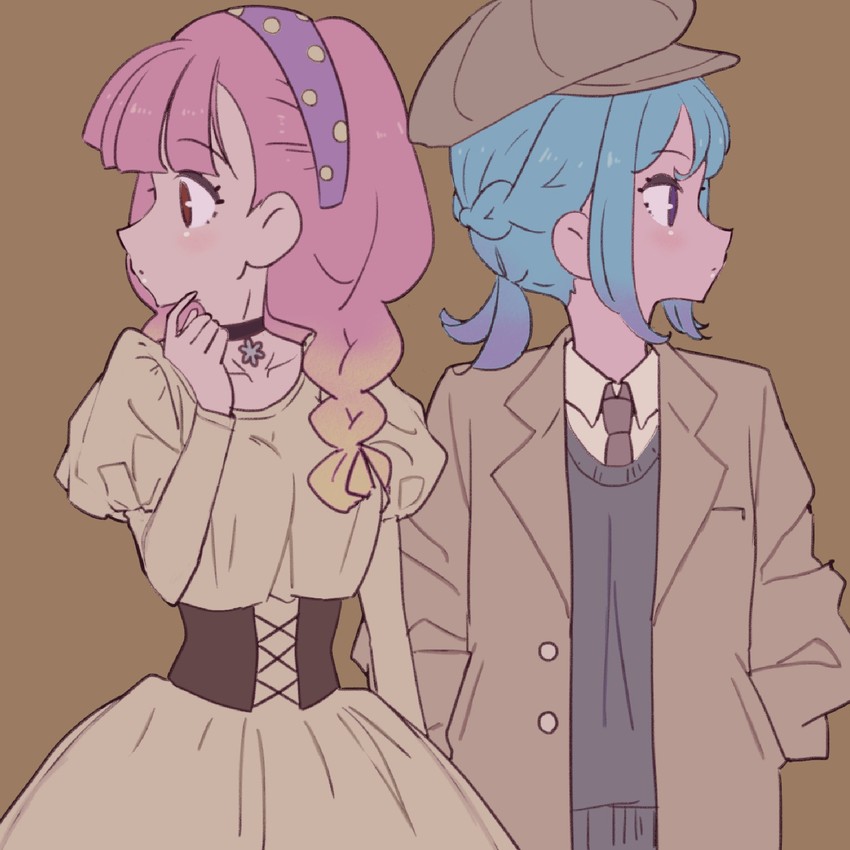 yuki aine and minato mio (aikatsu! and 1 more) drawn by kaoryu-kun