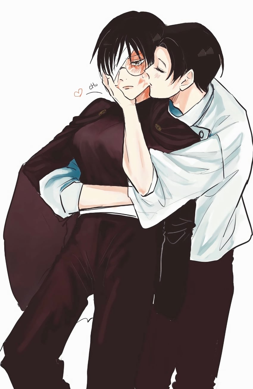 zen'in maki and okkotsu yuuta (jujutsu kaisen) drawn by kudan_(itisarudomo)