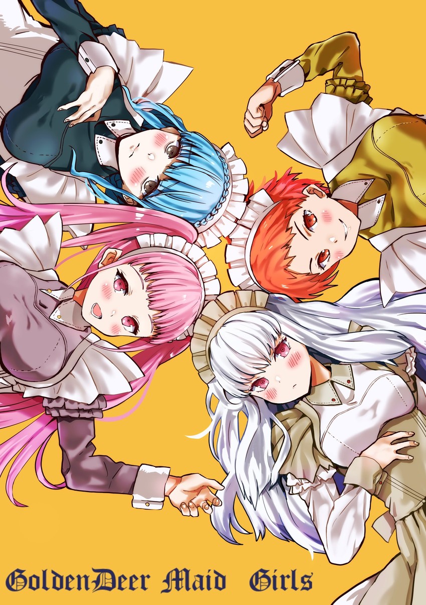 hilda valentine goneril, lysithea von ordelia, marianne von edmund, and leonie pinelli (fire emblem and 1 more) drawn by oroshipon_zu
