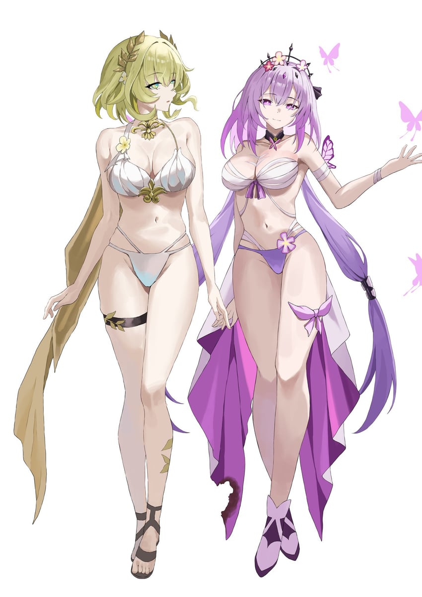 castorice and aglaea (honkai and 1 more) drawn by higashiwun_izumi